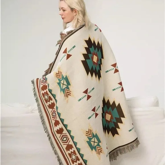 XL Boho chic bohemian picnic camping blanket